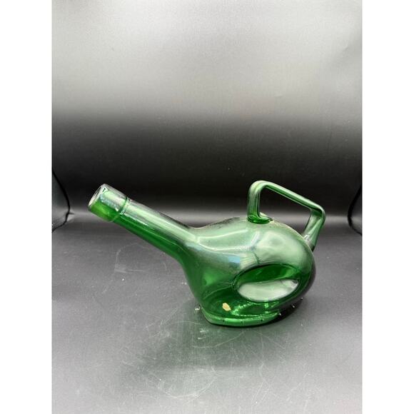 Brevetto No 10.970 Hand Crafted Italian Green Glass Wine Decanter - Picture 5 of 7